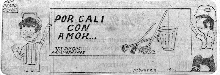 Viñeta de Víctor Panamericano. Fuente: Archivo Pedro Chang.